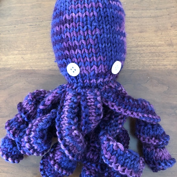 Hand Knit Octopus - Picture 2 of 2